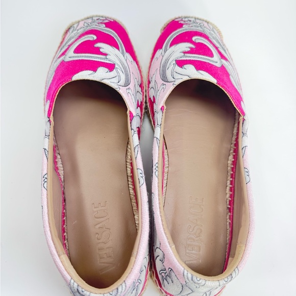 Versace Loafer Espadrille Size 38 | Fuchsia Rose Italy - Picture 7 of 9